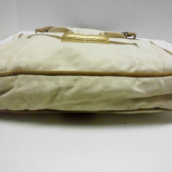 VTG Fendi Refurbished off white Canvas Handbag M - Picture 11 of 14